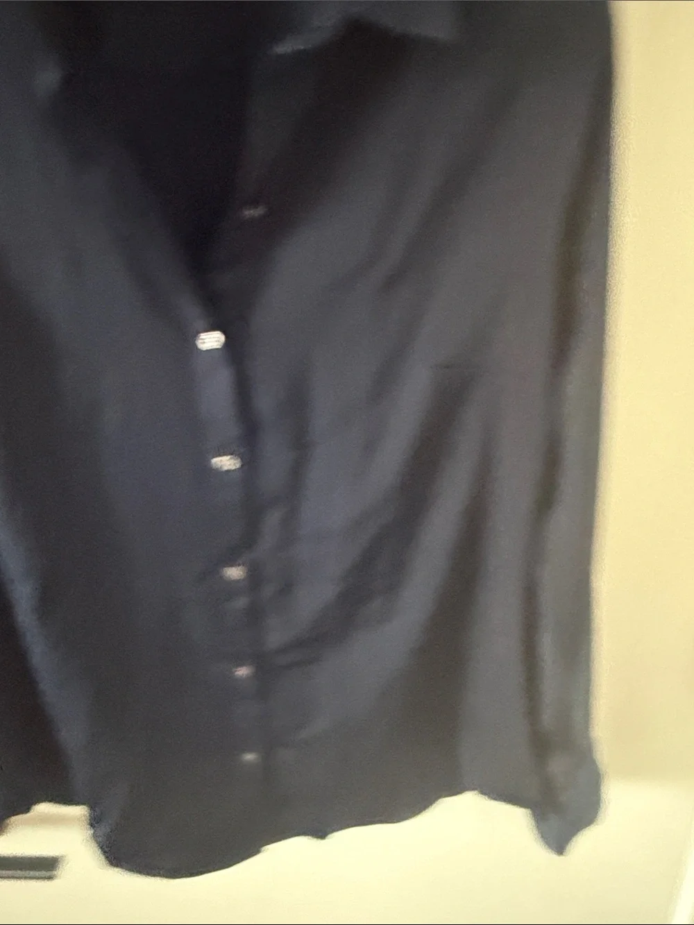 Banana republic satin Navy Long-Sleeve Button-Up dress Shirt